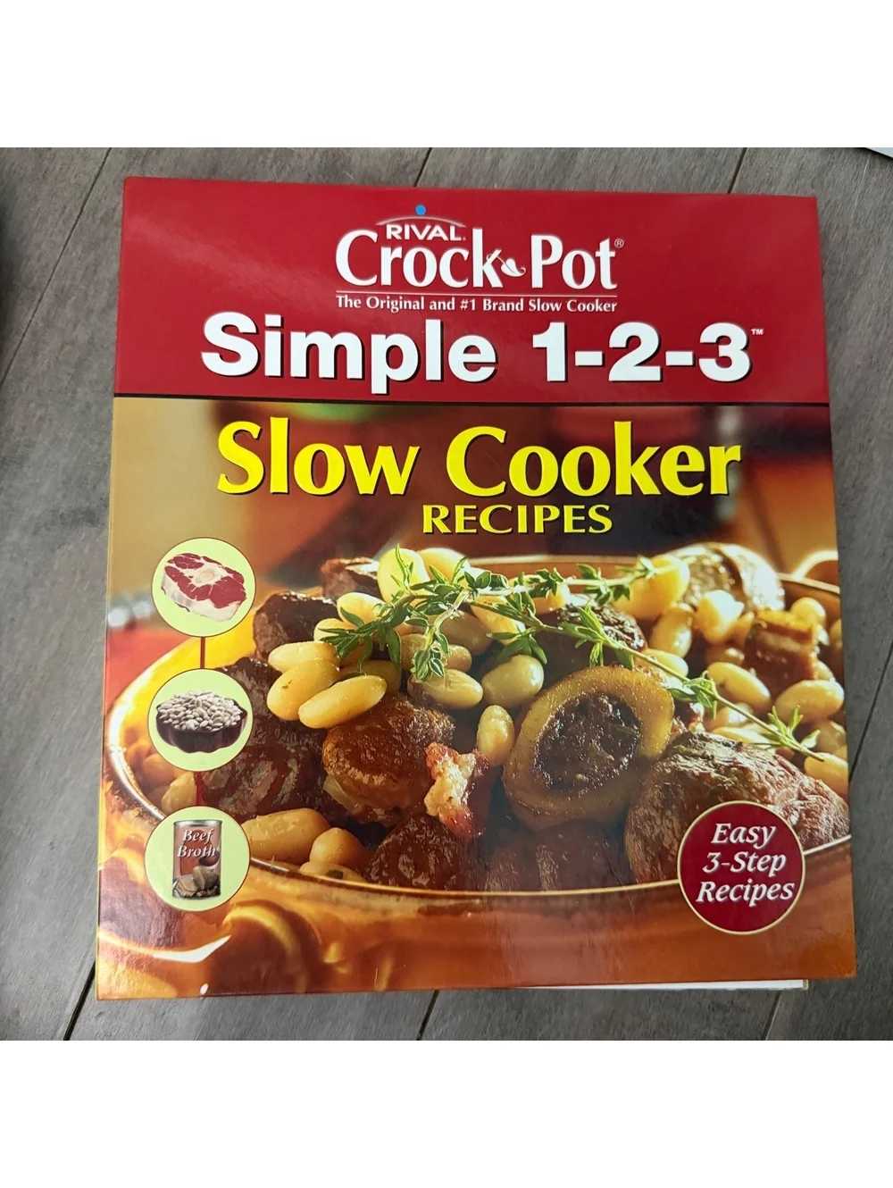 Rival Crock-Pot Simple 1-2-3 Slow Cooker Recipes Cookbook
